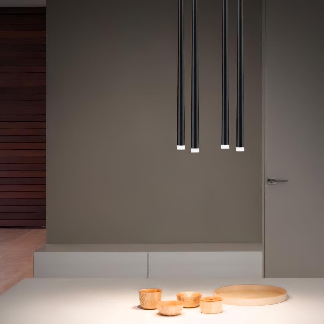 Reveno Kroonluchter Slender Cone Lineair Zwart Minimalistisch