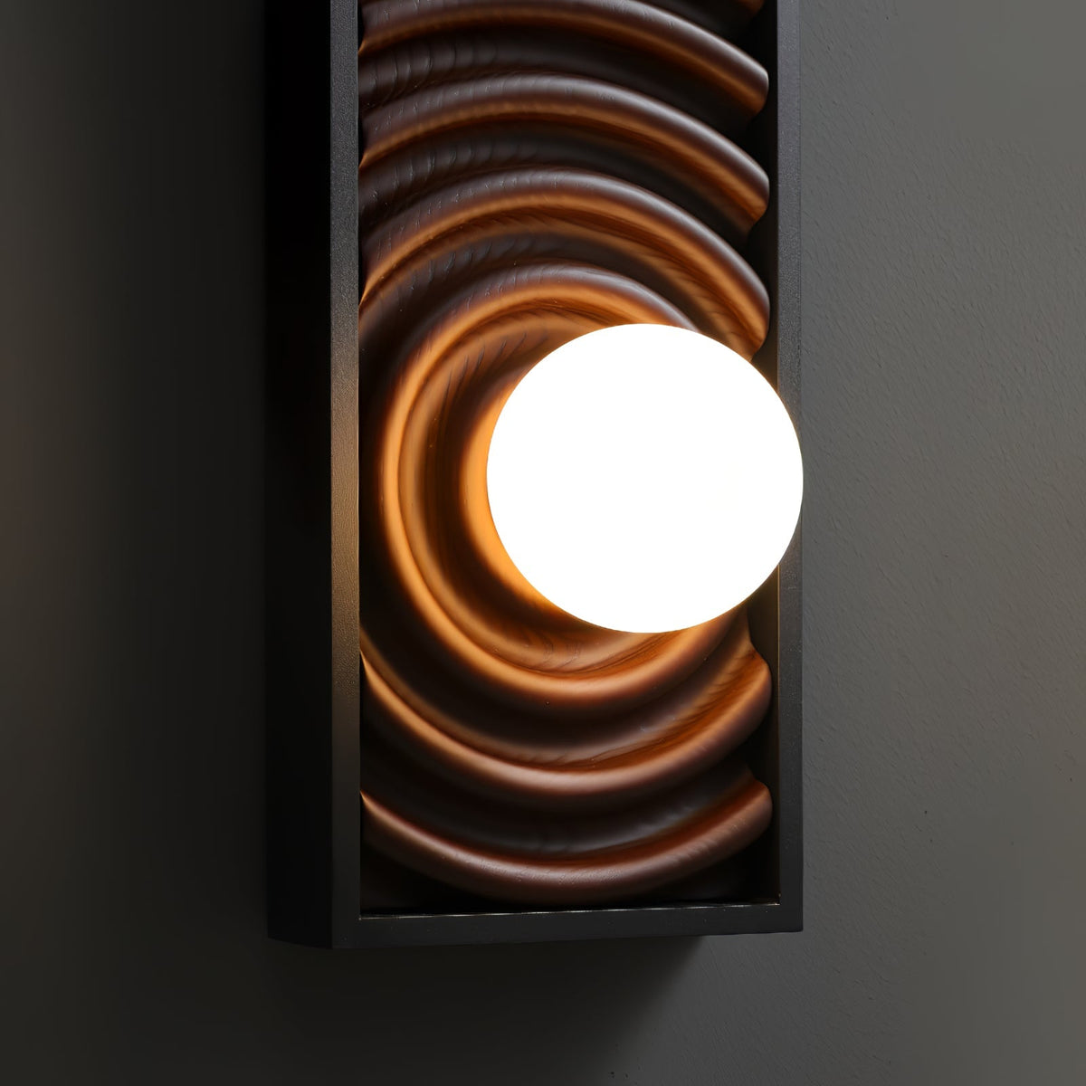 Caleb Vintage Houten wandlamp
