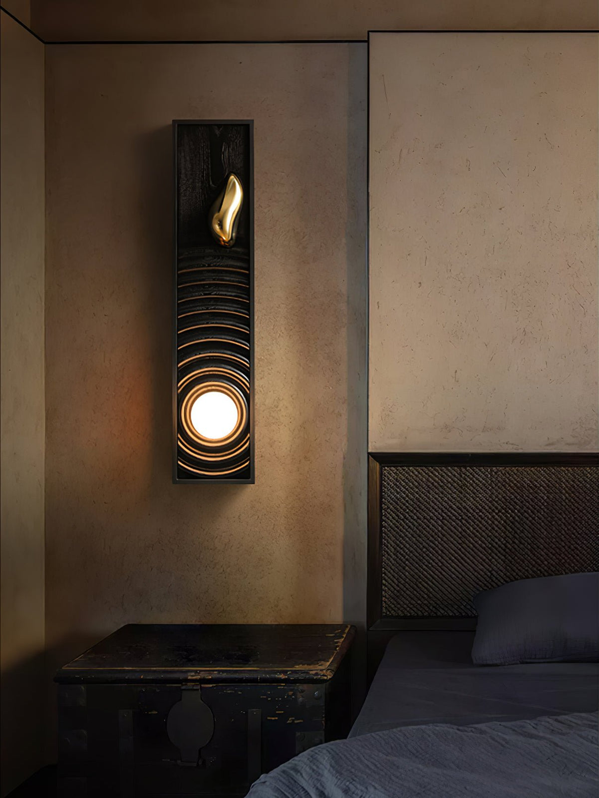 Caleb Vintage Houten wandlamp