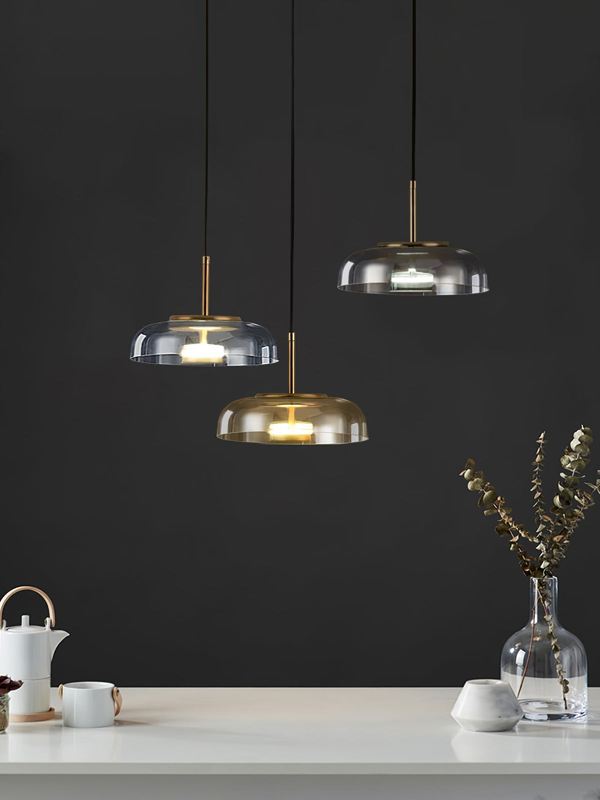Liorenia hanglamp transparant glas strak
