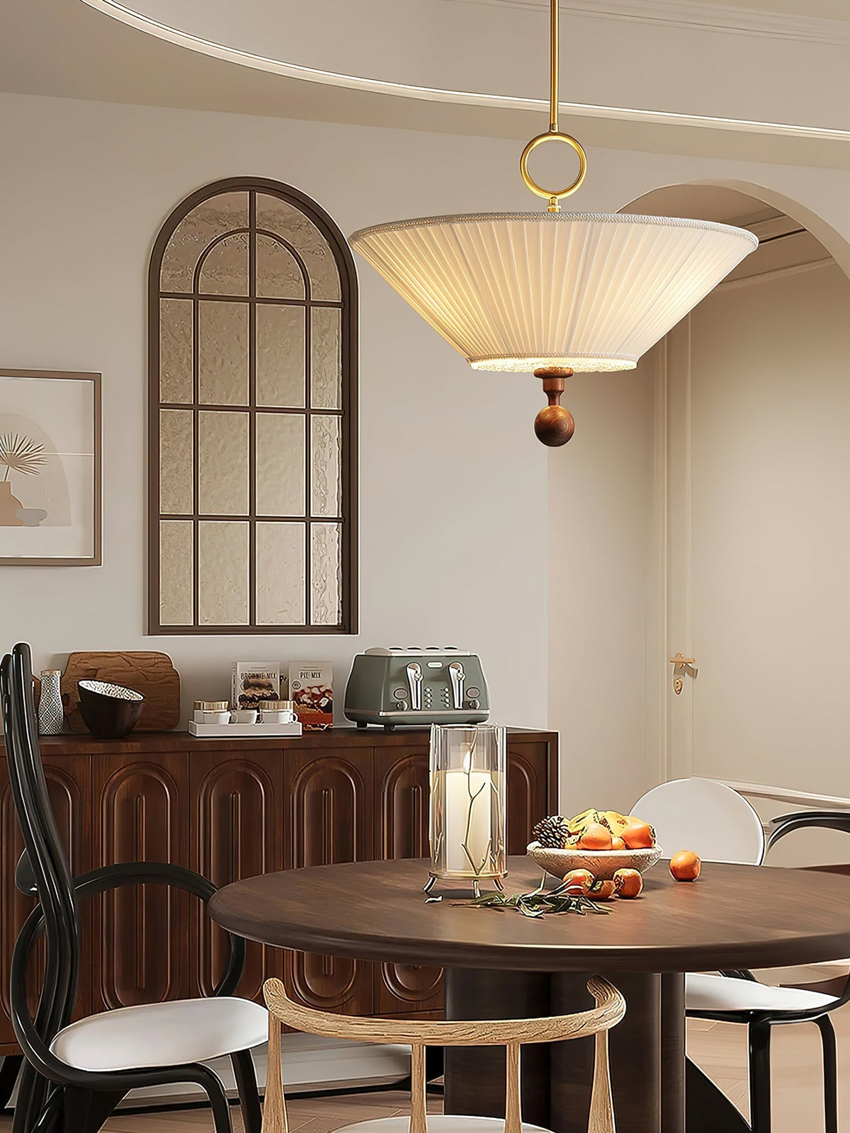 Maltik hanglamp met plooien