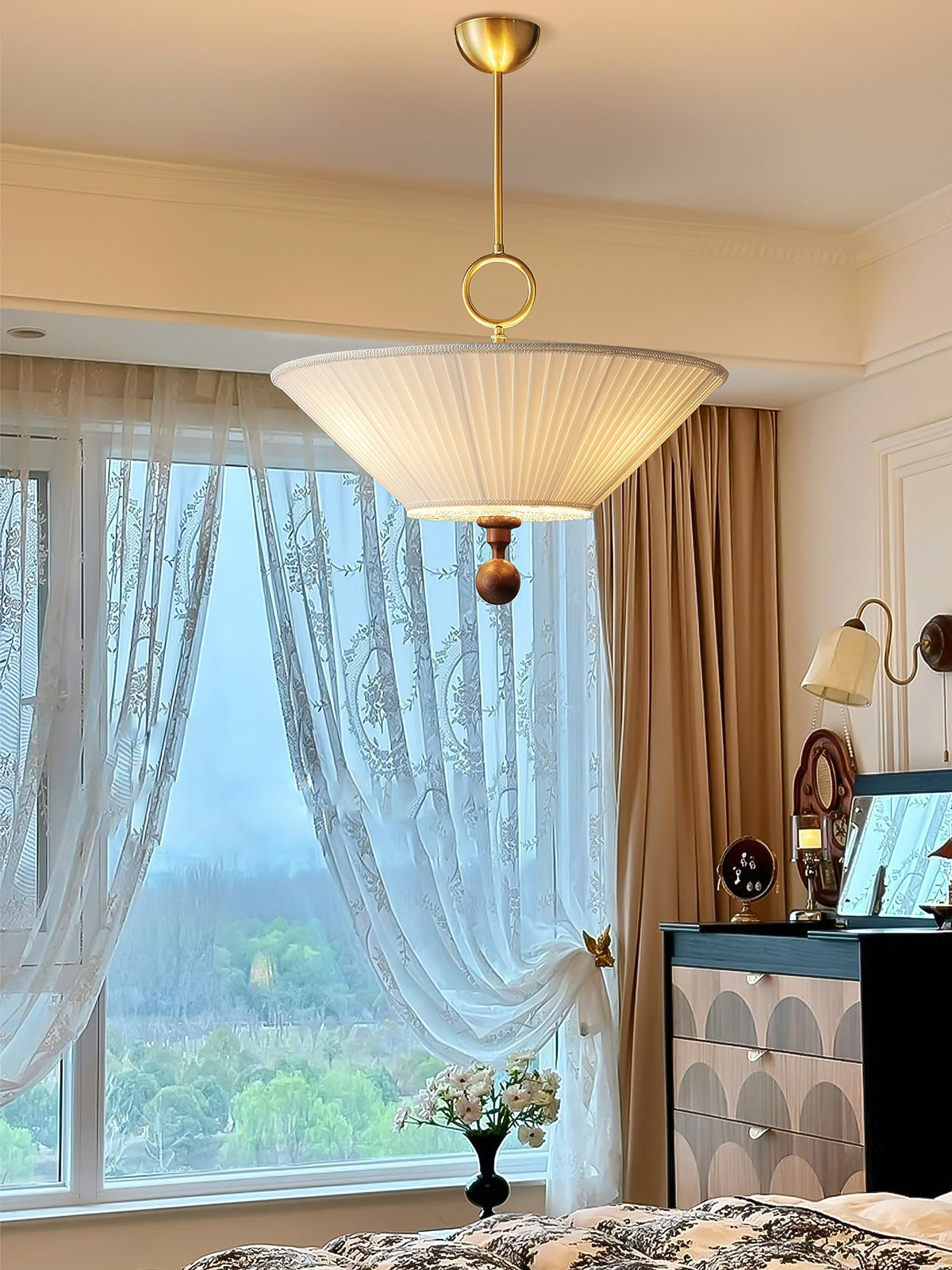 Maltik hanglamp met plooien
