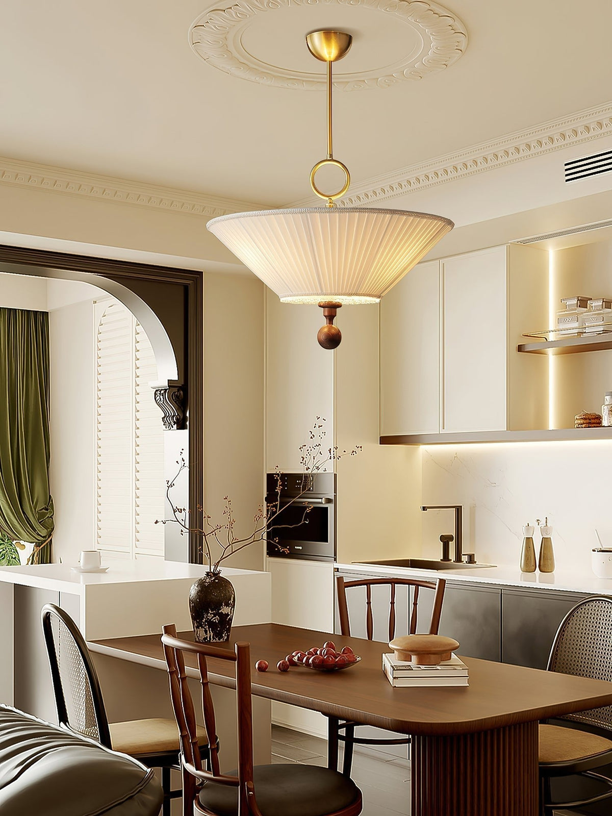 Maltik hanglamp met plooien