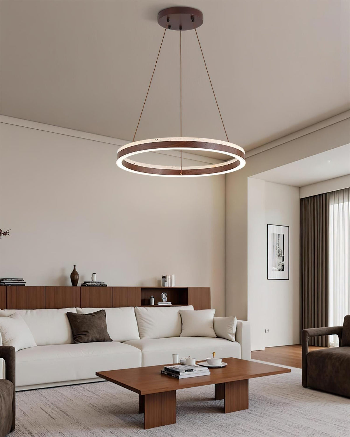 Loren travertin Geometry Ring kroonluchter