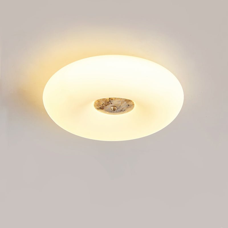 Flen Geel travertin plafondlamp