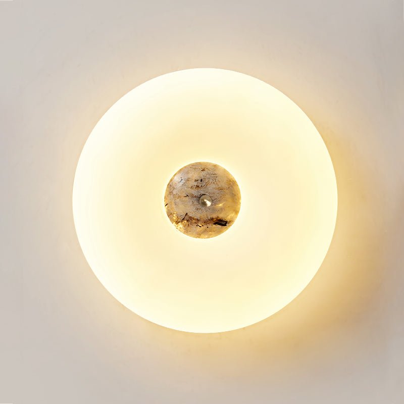 Flen Geel travertin plafondlamp