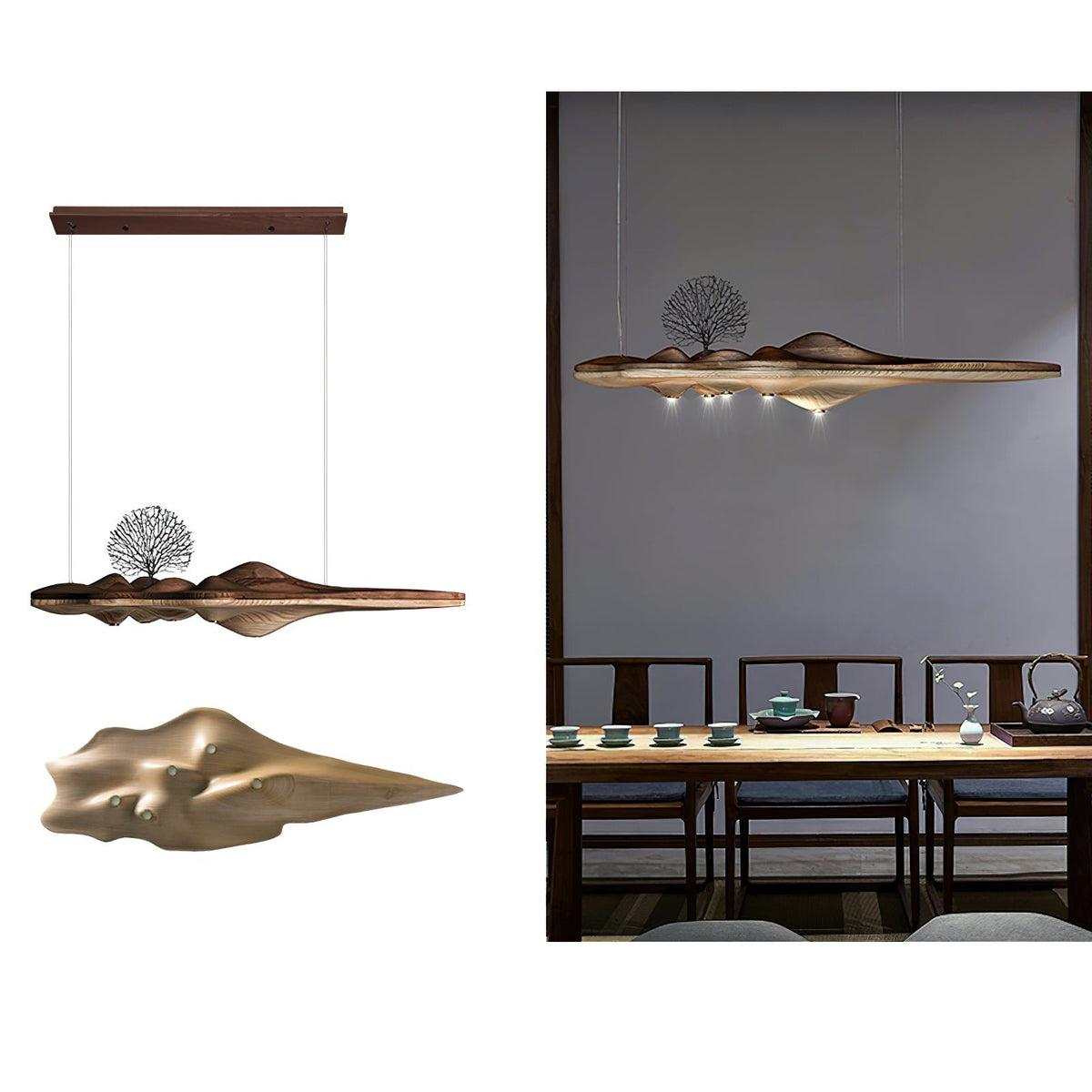 Tolven Premium elegantie Houten hanglamp