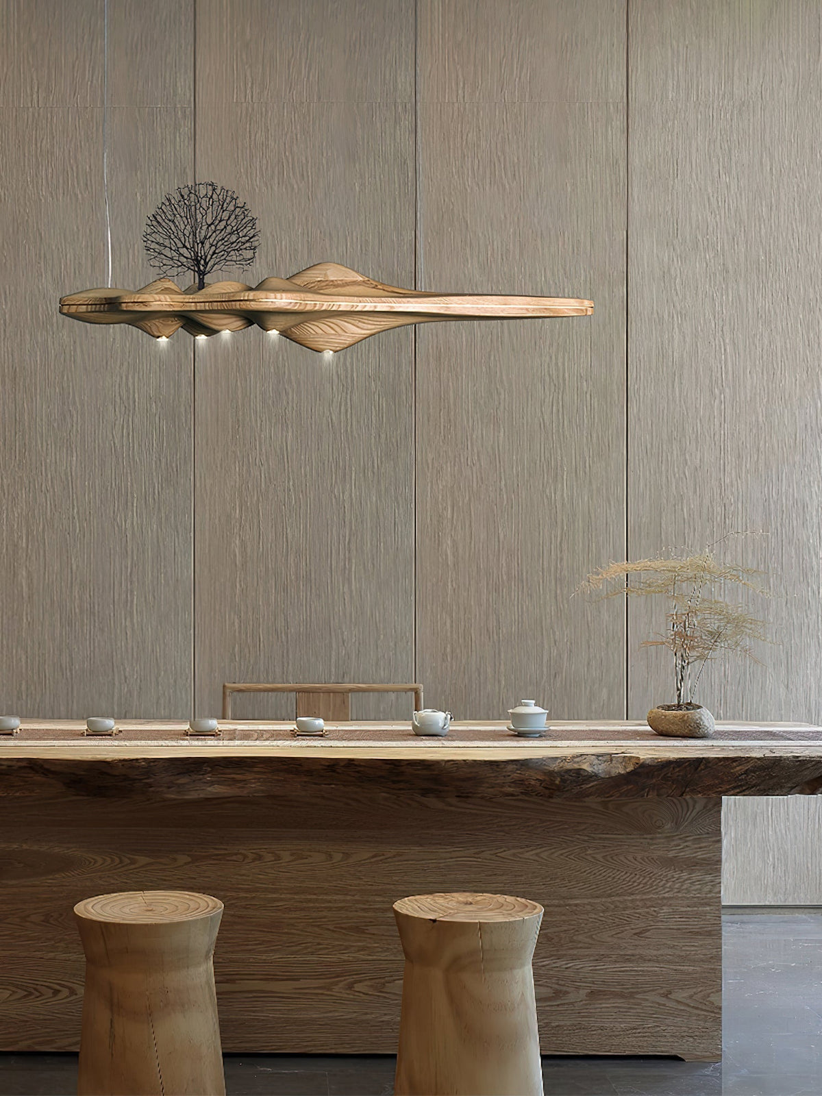 Tolven Premium elegantie Houten hanglamp