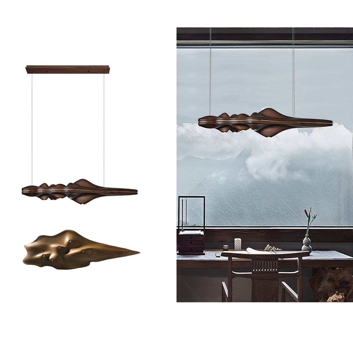 Tolven Premium elegantie Houten hanglamp