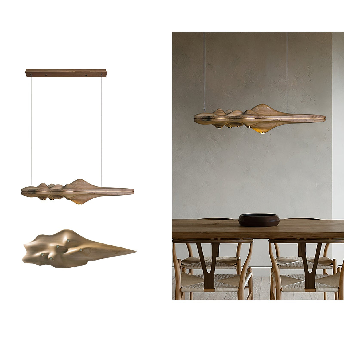Tolven Premium elegantie Houten hanglamp