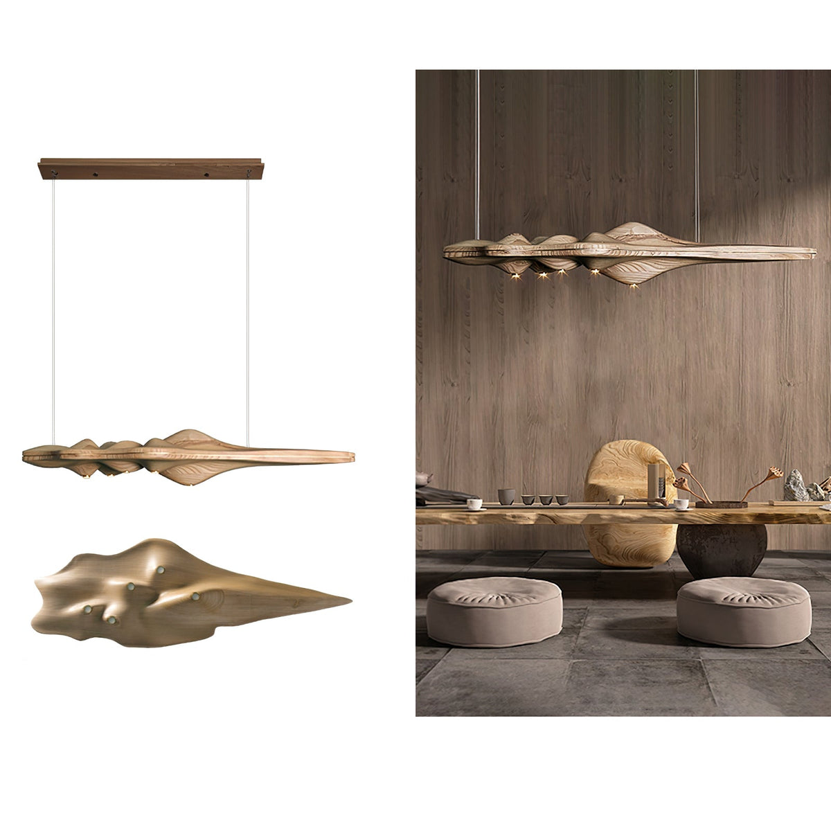 Tolven Premium elegantie Houten hanglamp