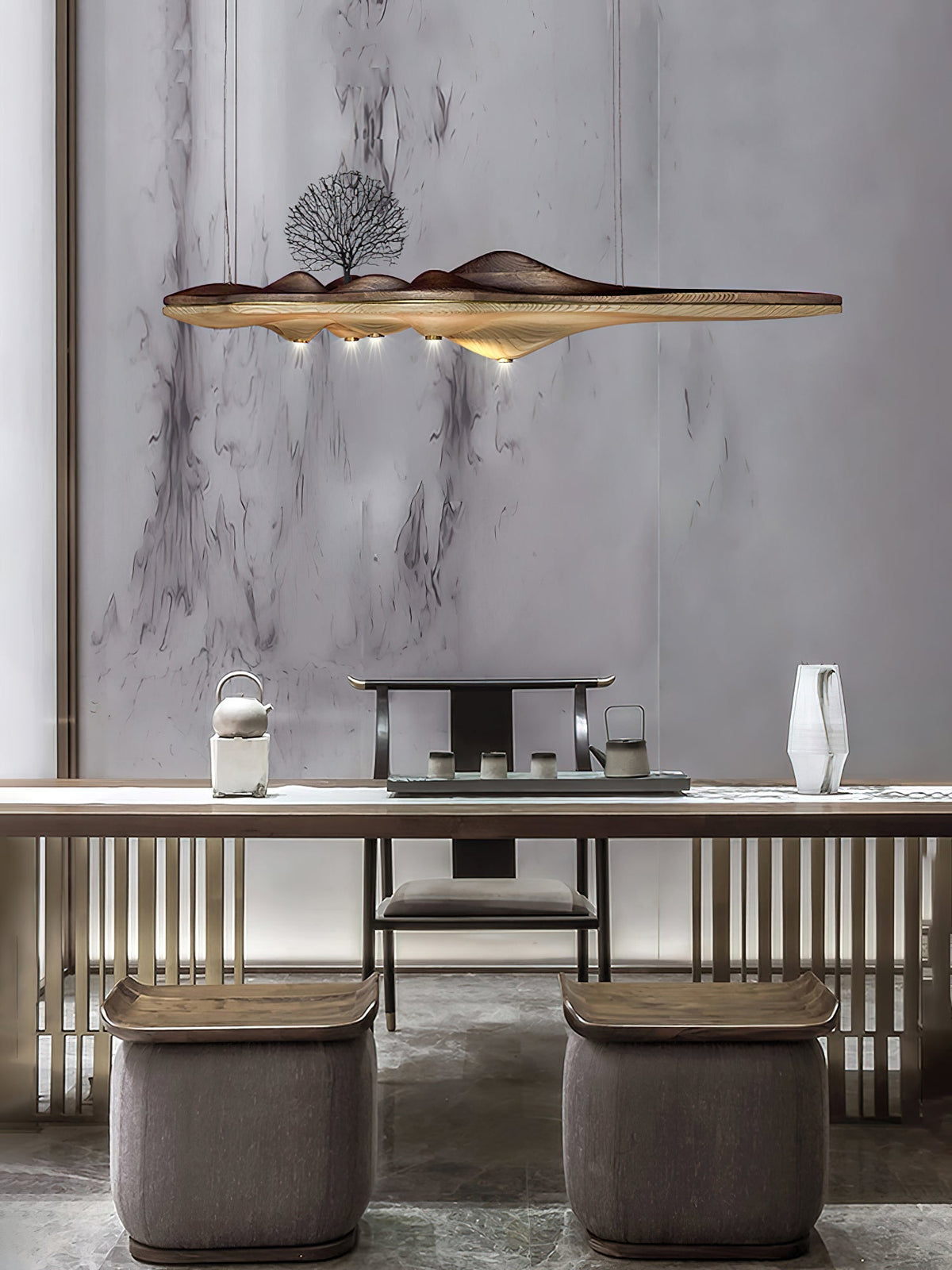 Tolven Premium elegantie Houten hanglamp