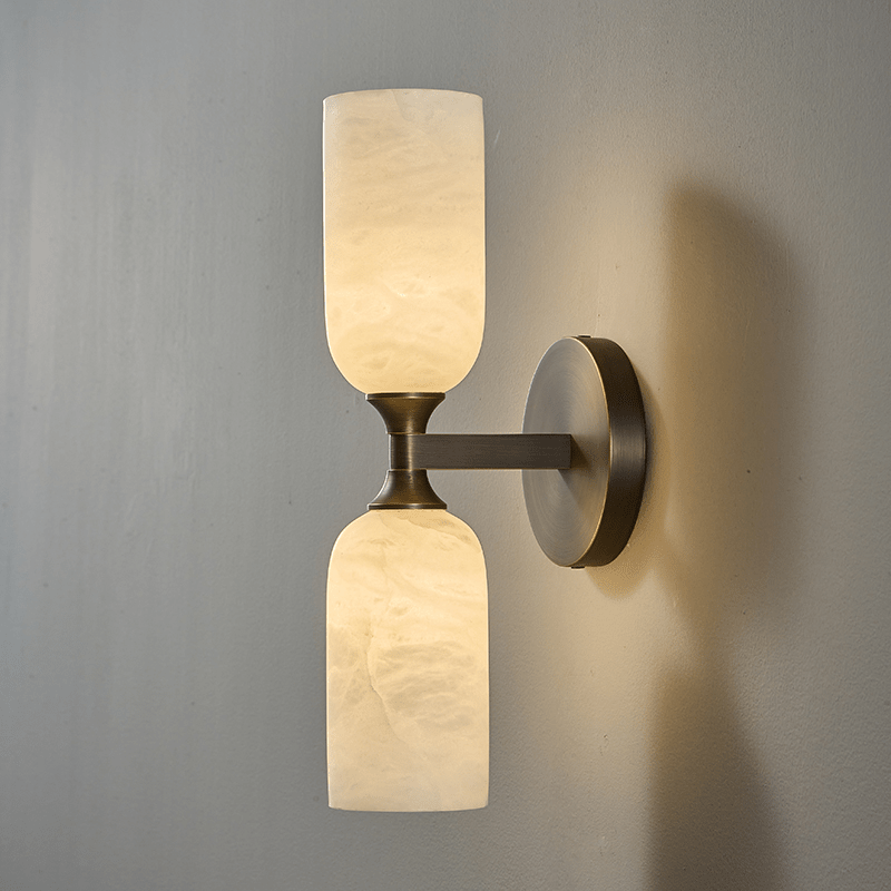 Sabriel Solmira Twin albasten wandlamp