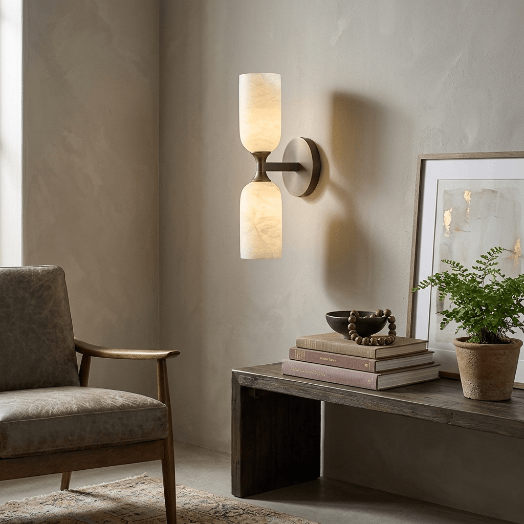 Sabriel Solmira Twin albasten wandlamp