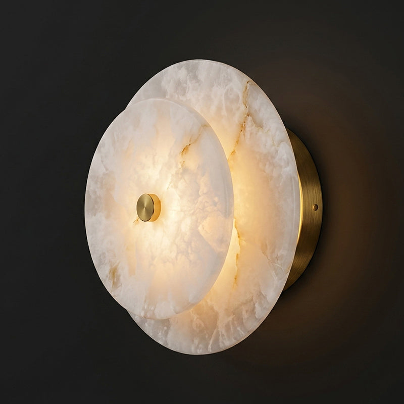 Ravelford disc albast wandlamp