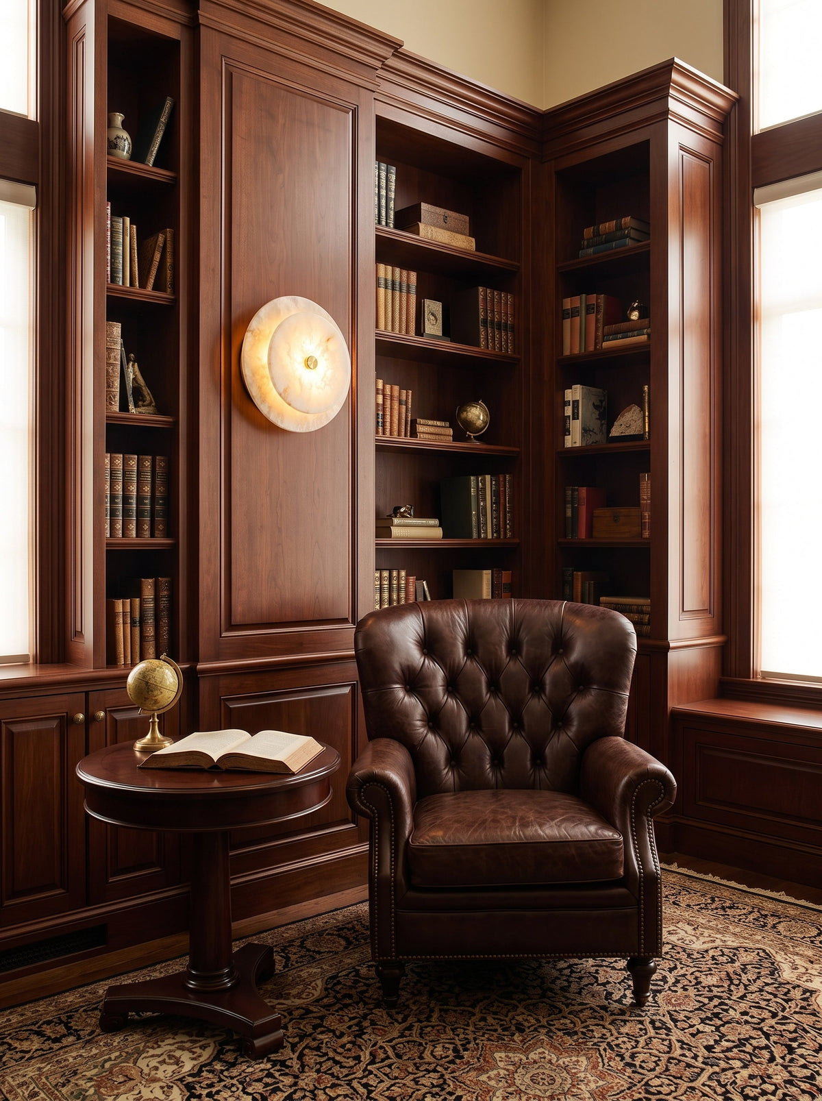 Ravelford disc albast wandlamp