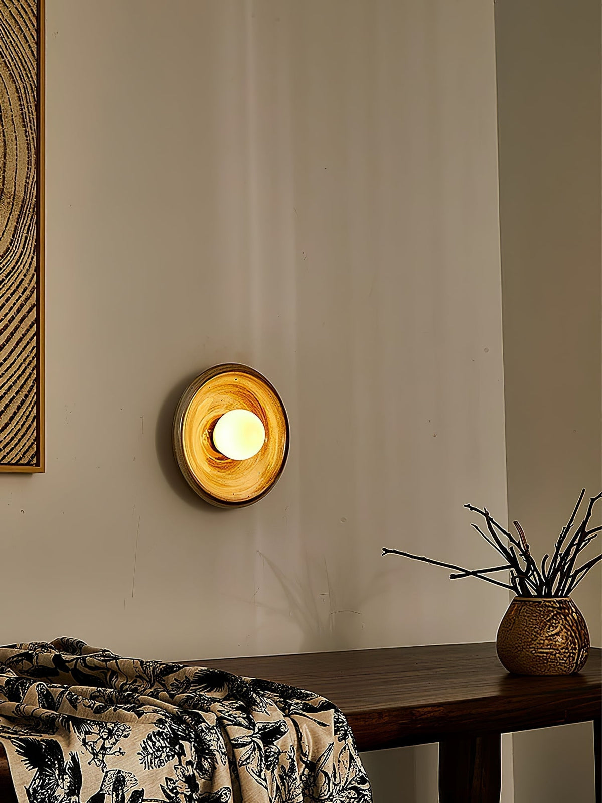 Marisella Rustic Marmeren wandlamp Beige