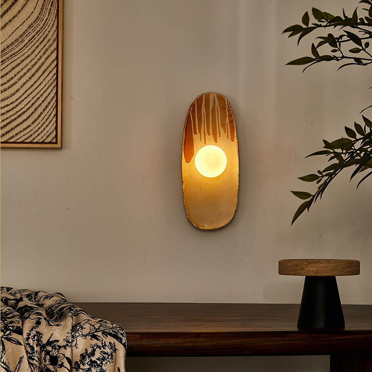 Marisella Rustic Marmeren wandlamp Beige
