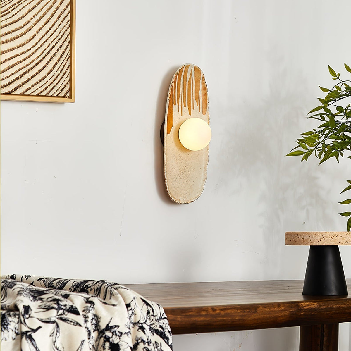 Marisella Rustic Marmeren wandlamp Beige
