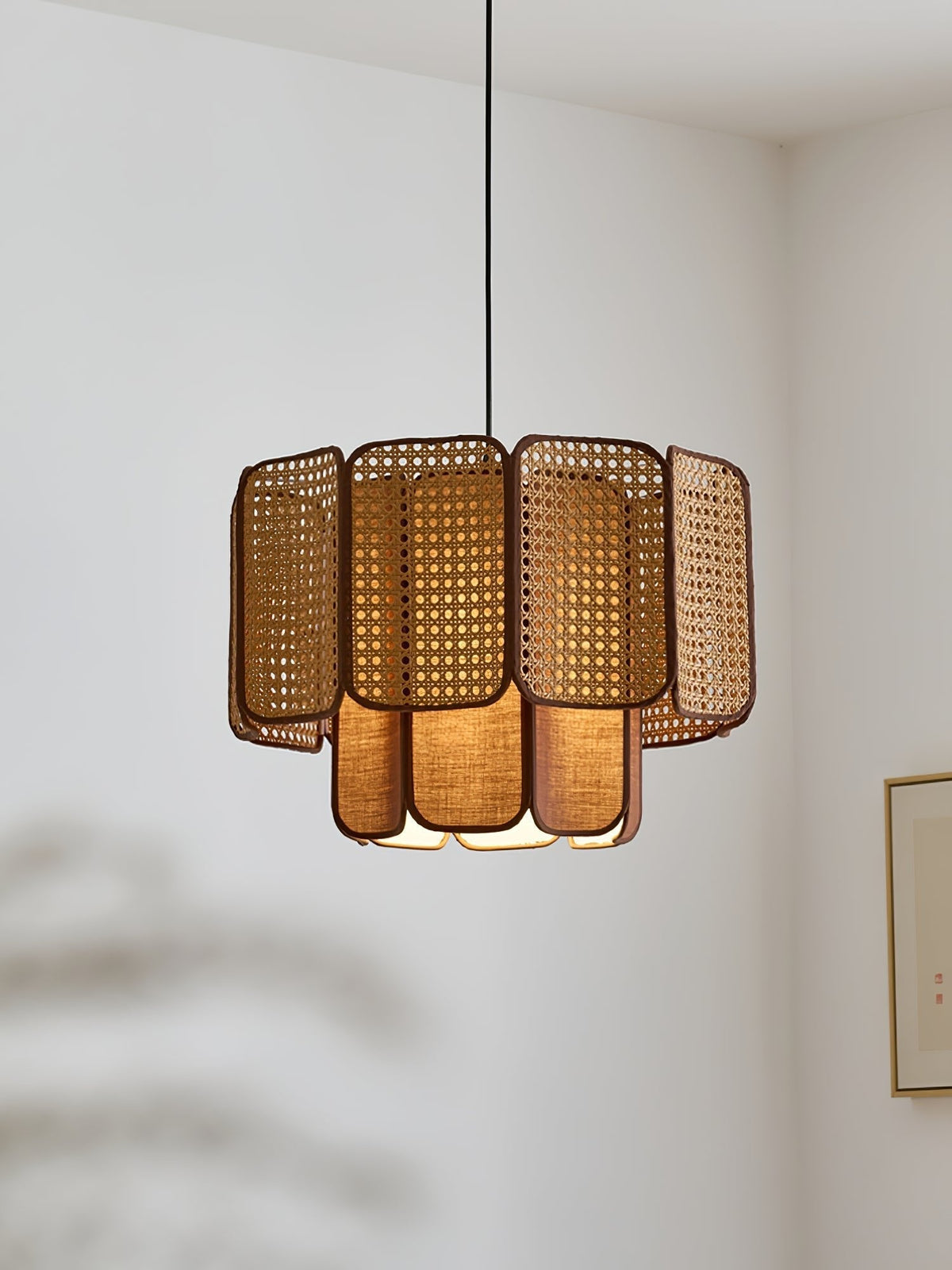 Cane Vintage Stof Hanglamp