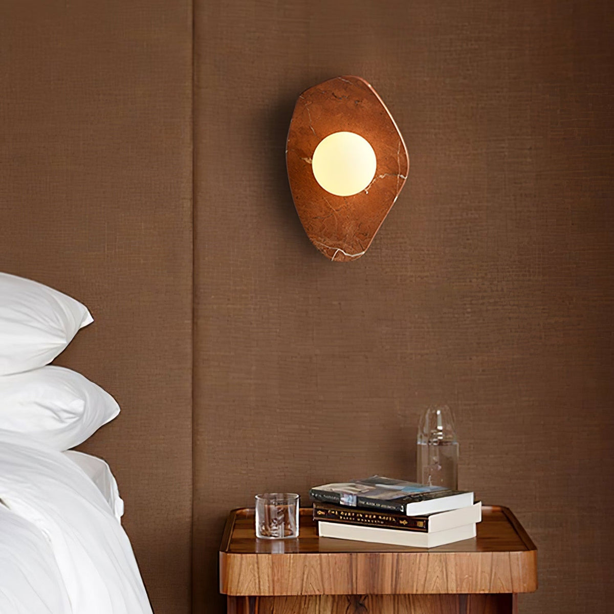Kiezelvorm Rustiek Marmer Wandlamp