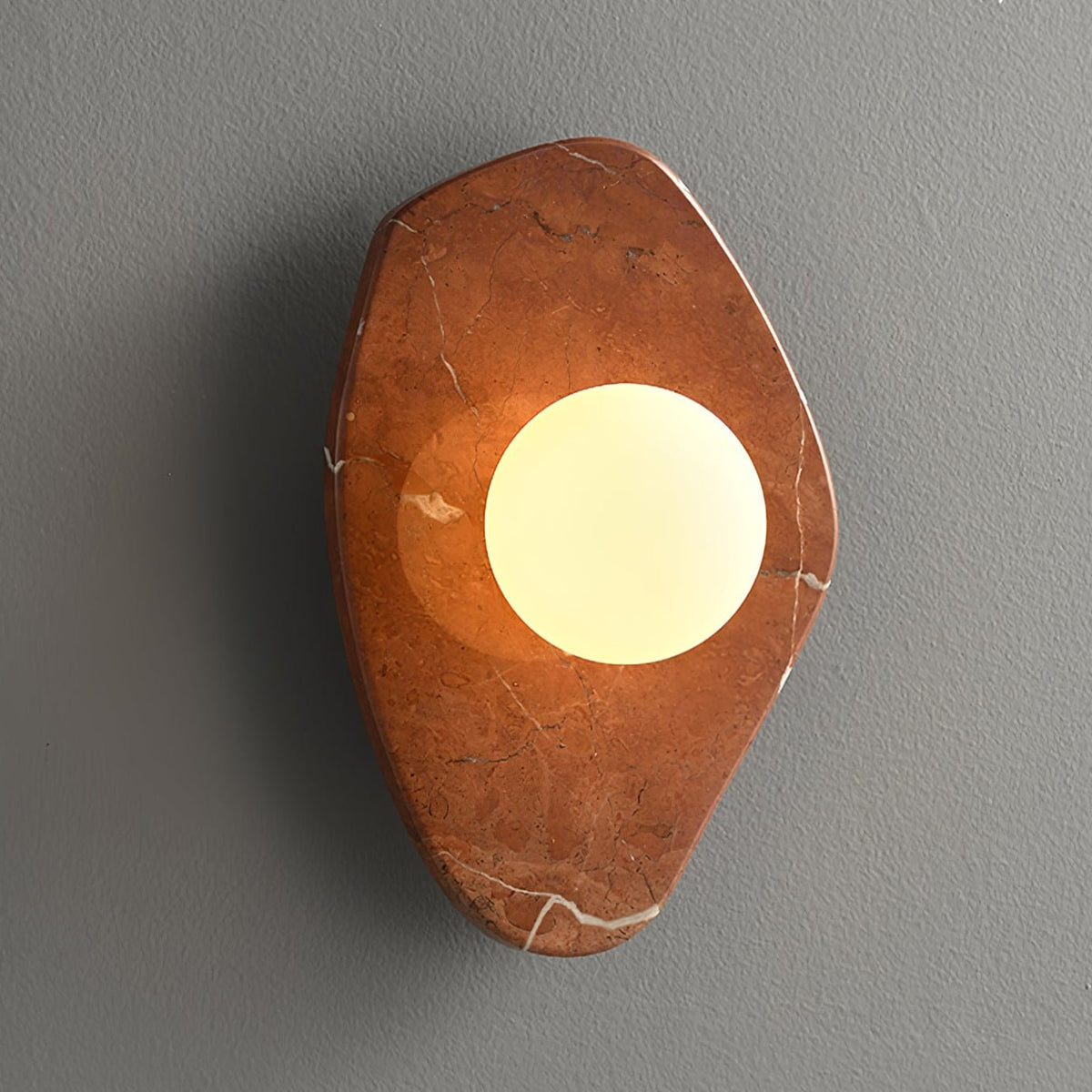 Kiezelvorm Rustiek Marmer Wandlamp