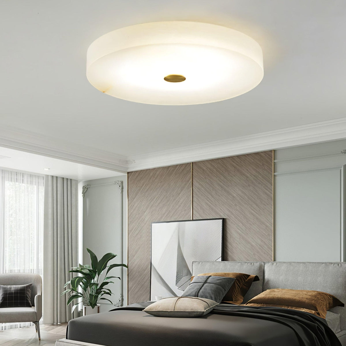 Euno plafondlamp albast