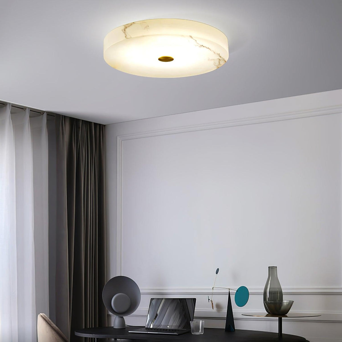 Euno plafondlamp albast