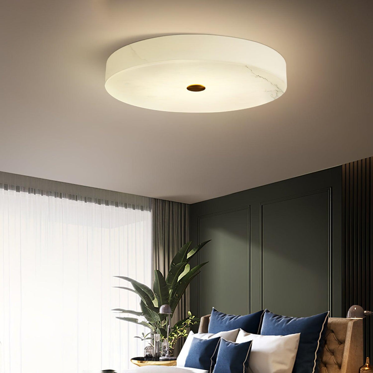 Euno plafondlamp albast