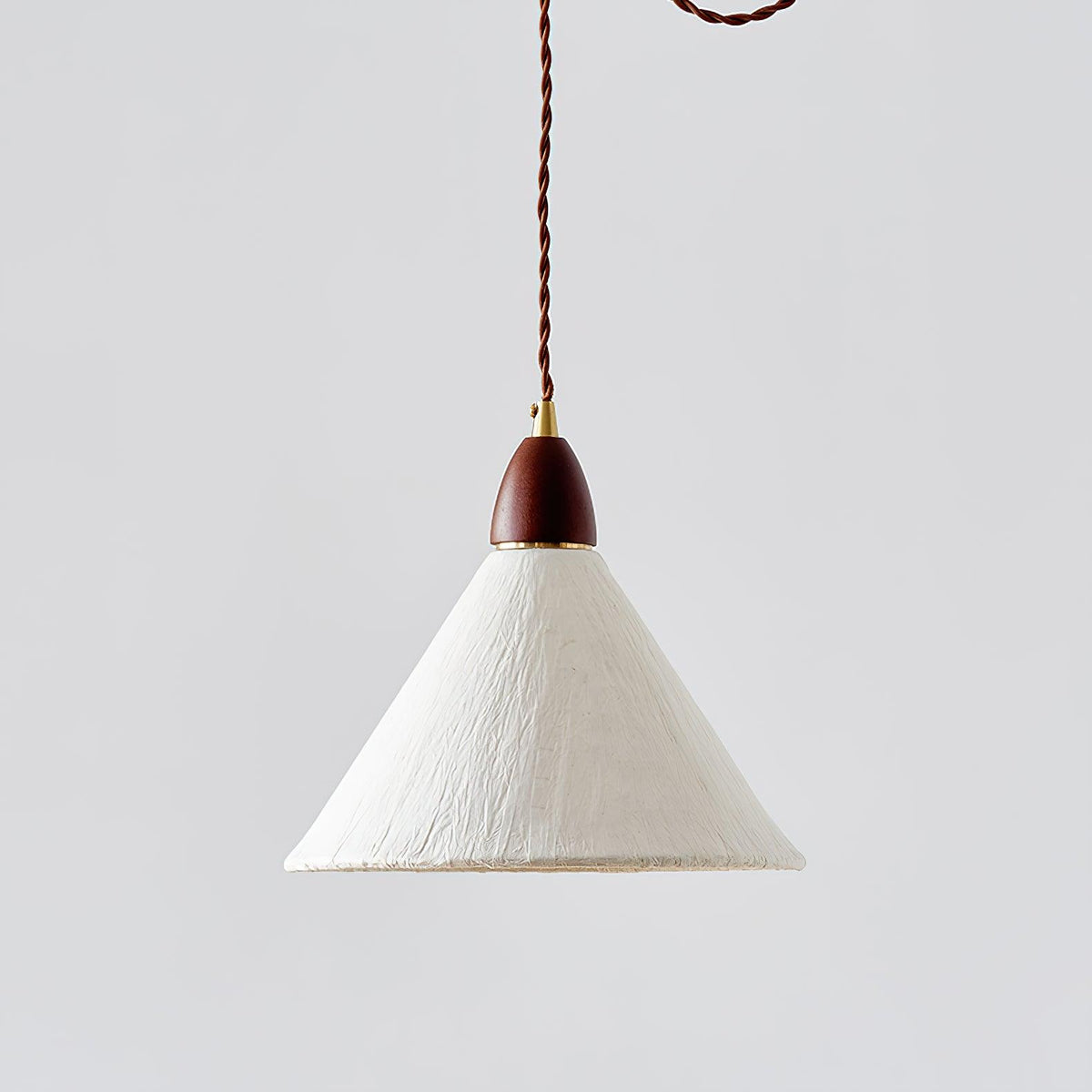 Locan hanglamp van rijstpapier en hout