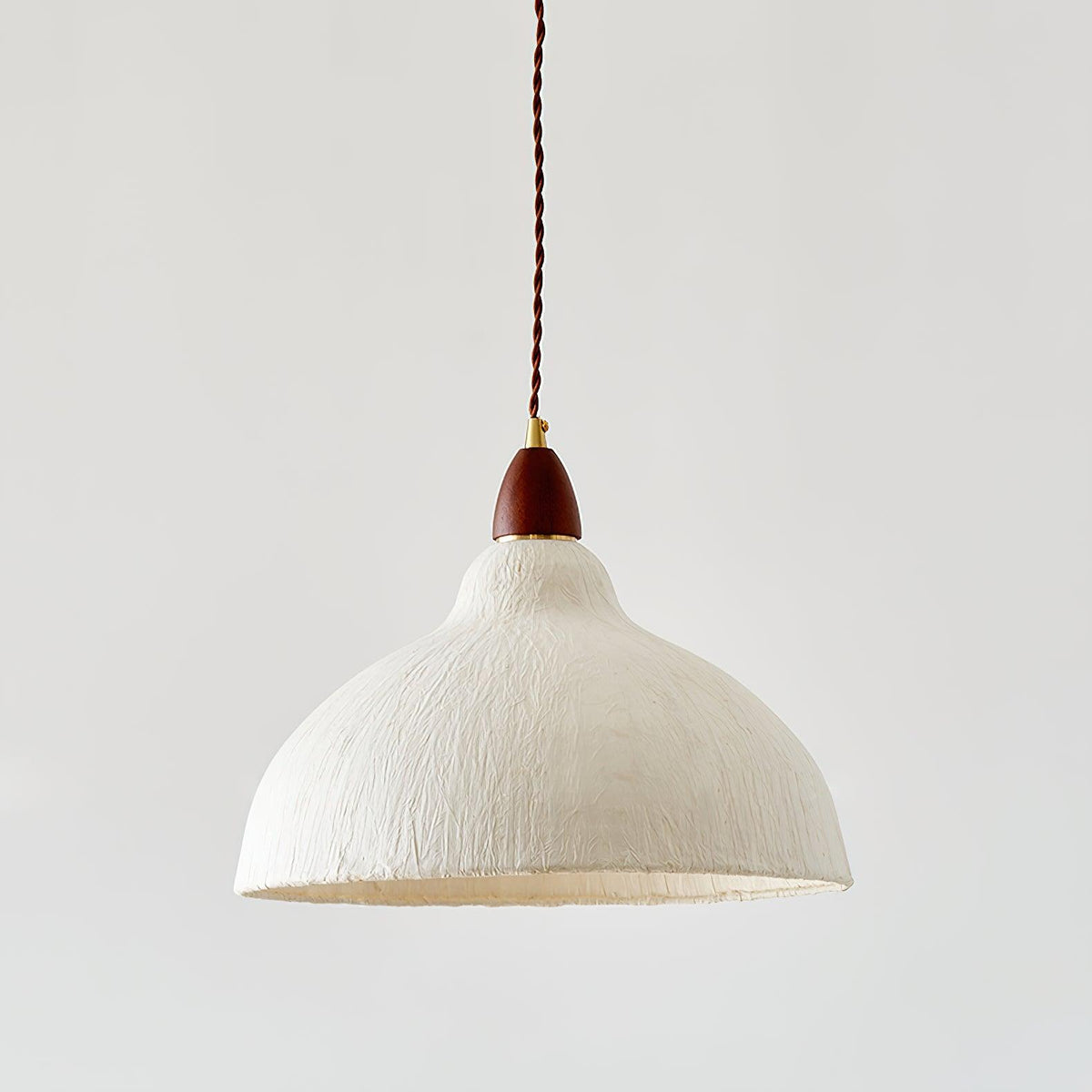 Locan hanglamp van rijstpapier en hout