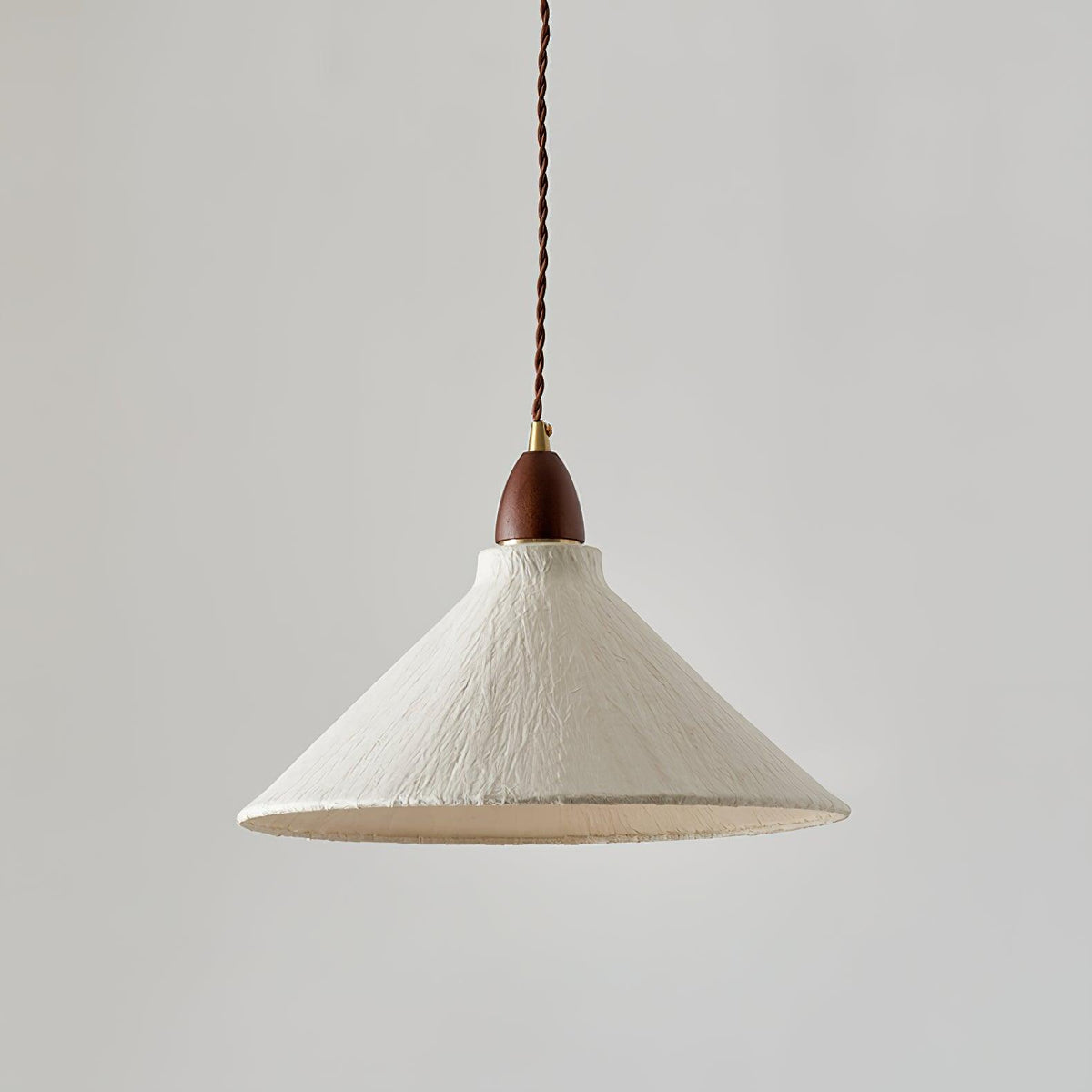 Locan hanglamp van rijstpapier en hout