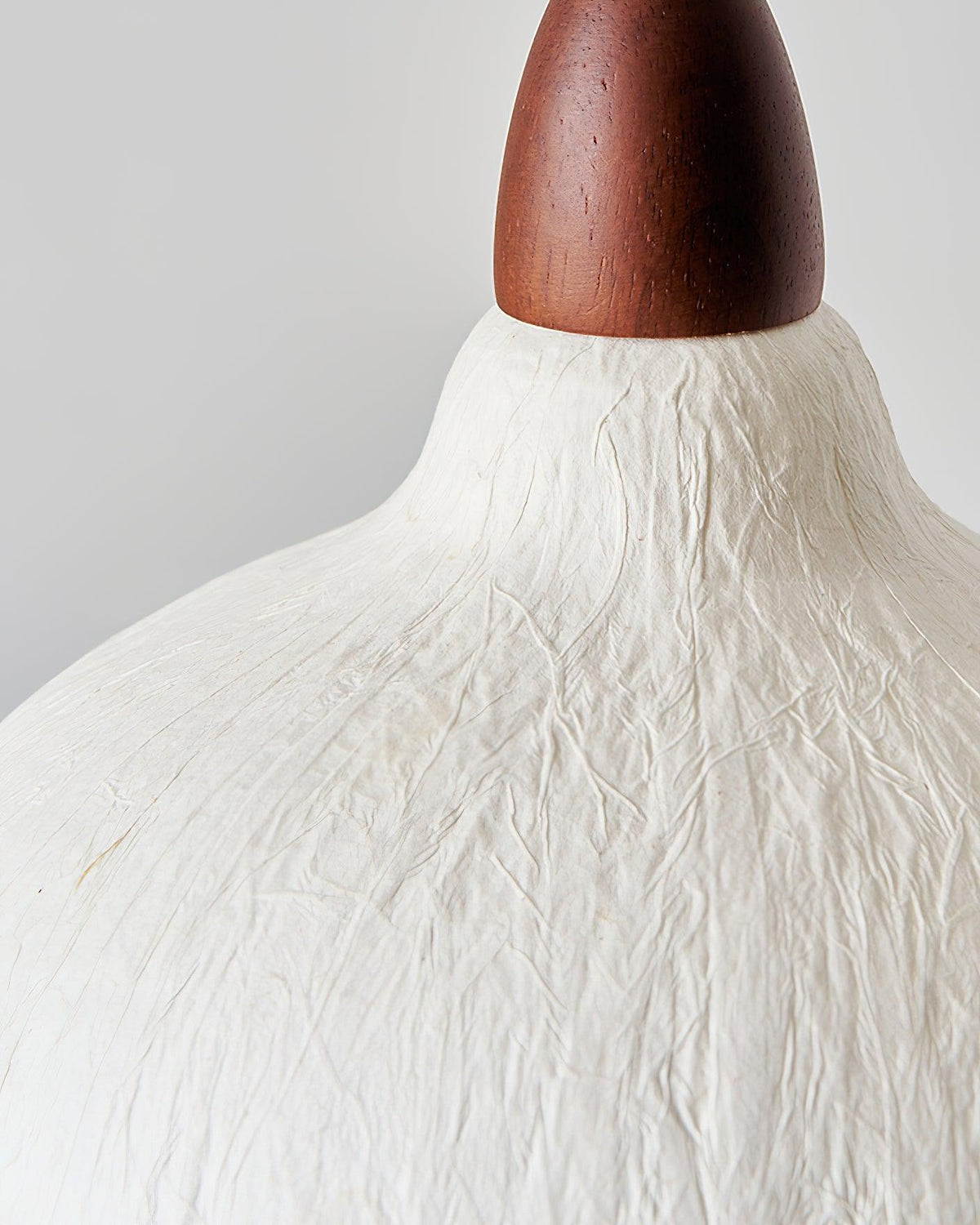 Locan hanglamp van rijstpapier en hout