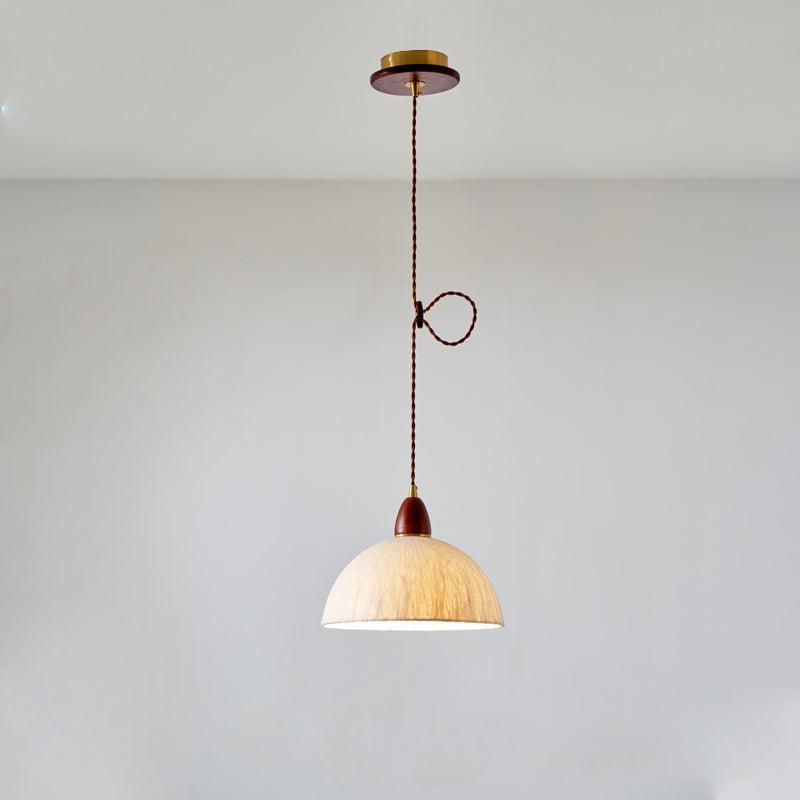 Locan hanglamp van rijstpapier en hout