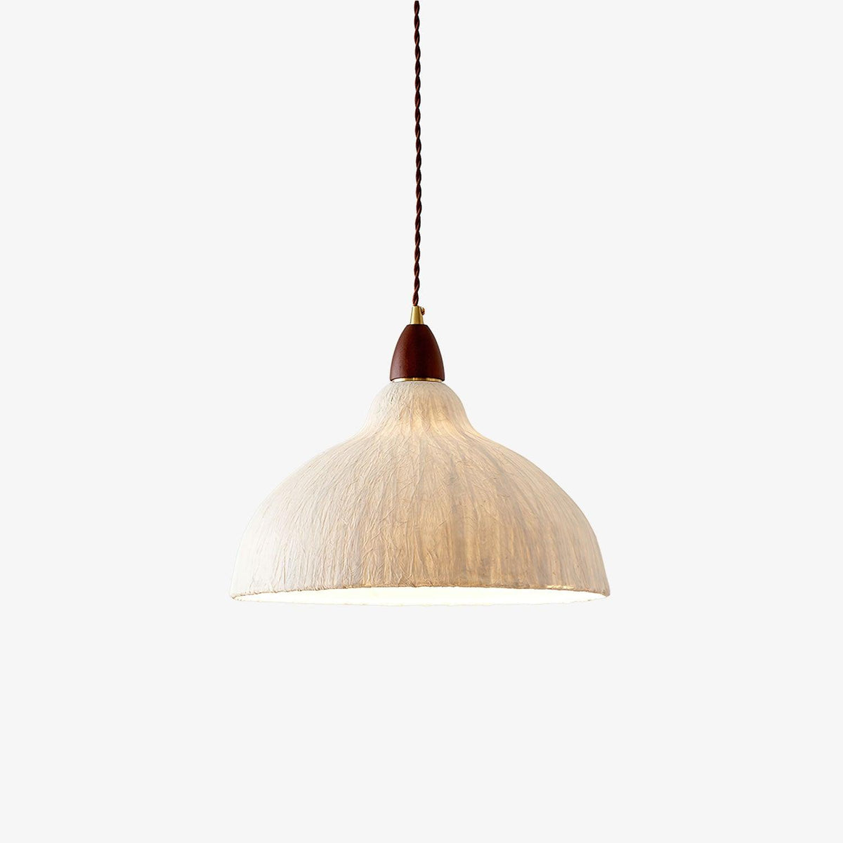 Locan hanglamp van rijstpapier en hout