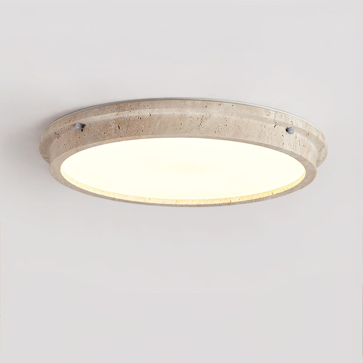 Altheion plafondlamp van geel travertin