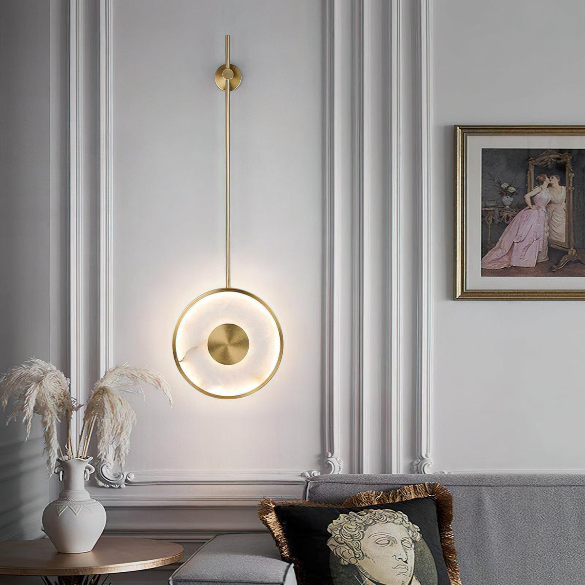 Eiroelle wandlamp in albast