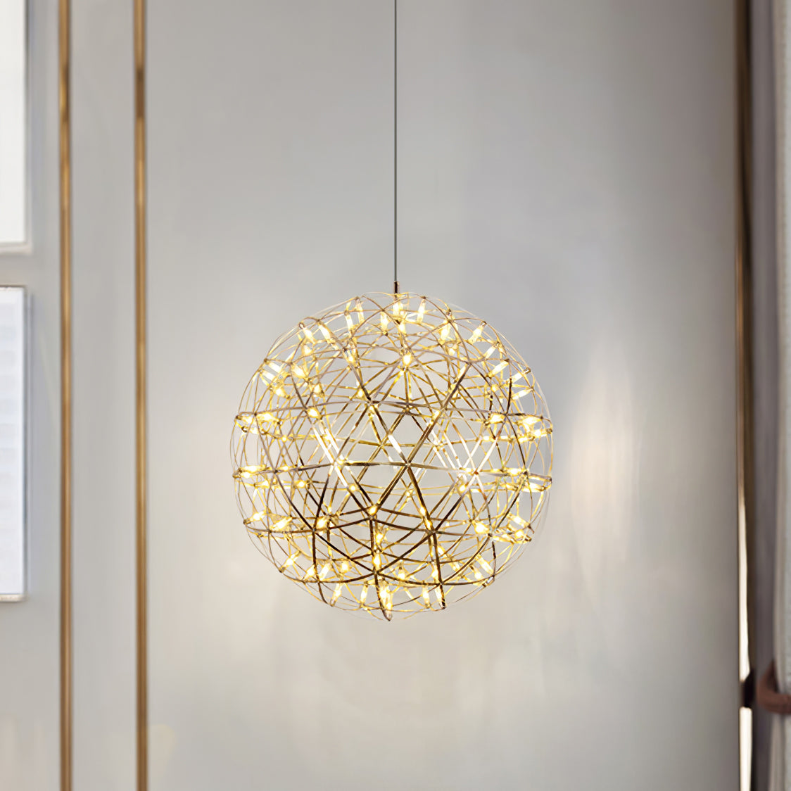 Delcourt Silver Spark Ball hanglamp