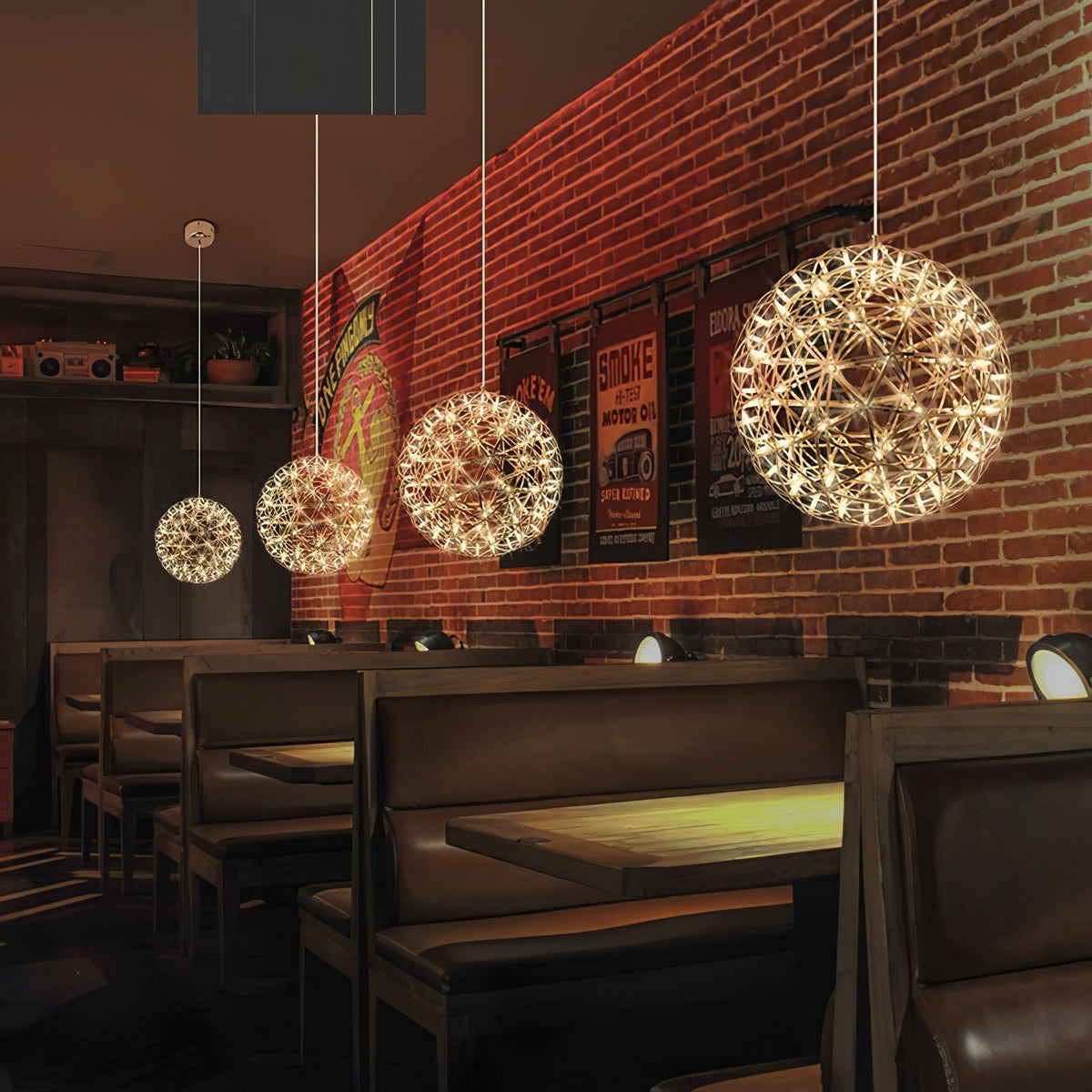 Delcourt Silver Spark Ball hanglamp