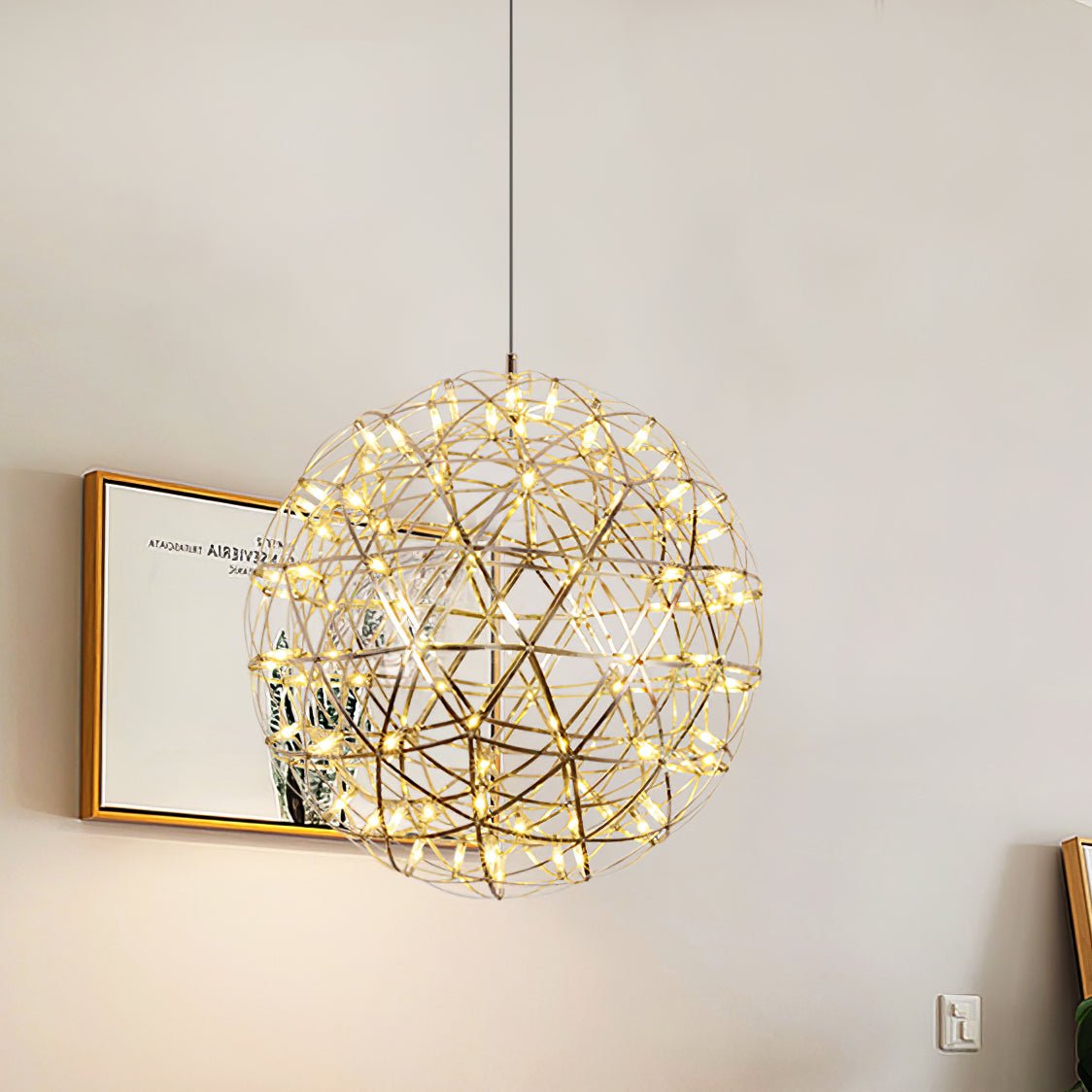 Sylvarin Goud Draad Cluster hanglamp Geometrisch Metaal Woonkamer