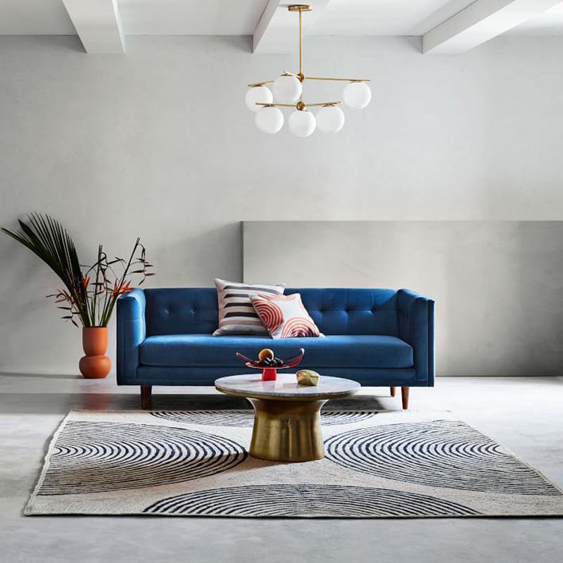 Casoella Kroonluchter met bolvormige kap en steel, moderne goudkleurige afwerking