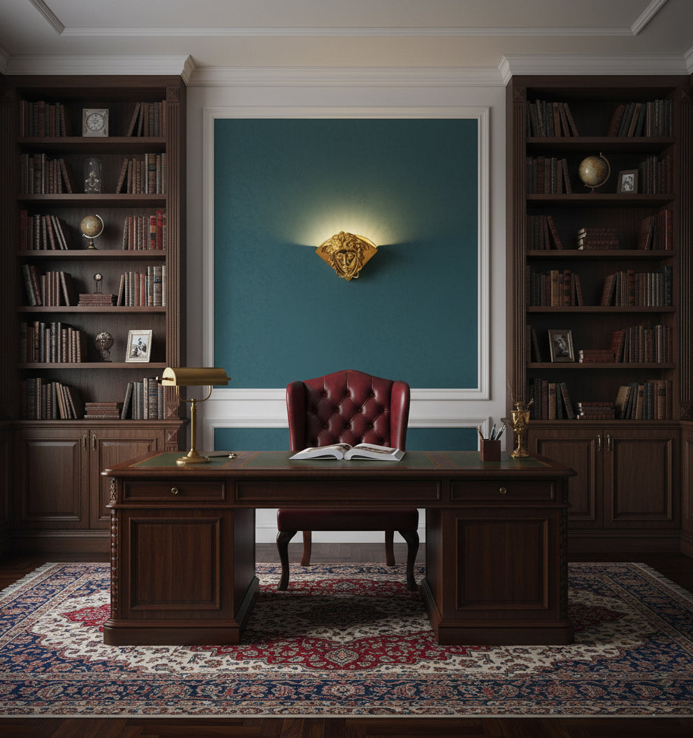 Sphinx messing wandlamp