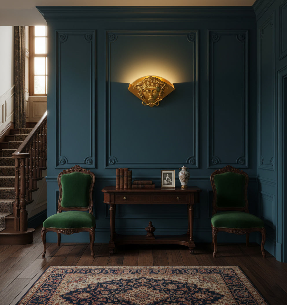 Sphinx messing wandlamp