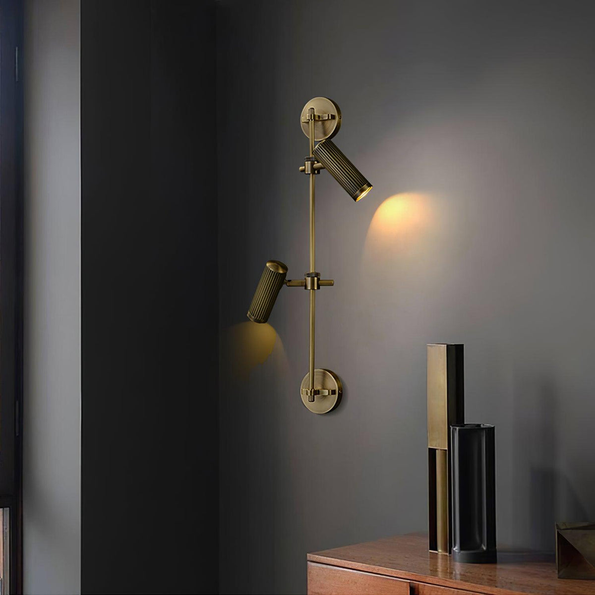Kirixel wandlamp in messing