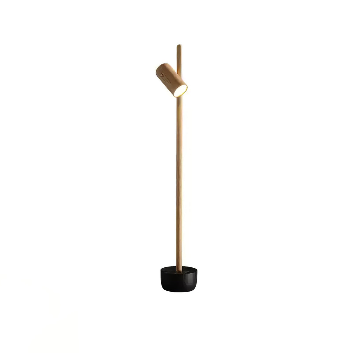 Rinisina vloerlamp met spotverlichting van hout
