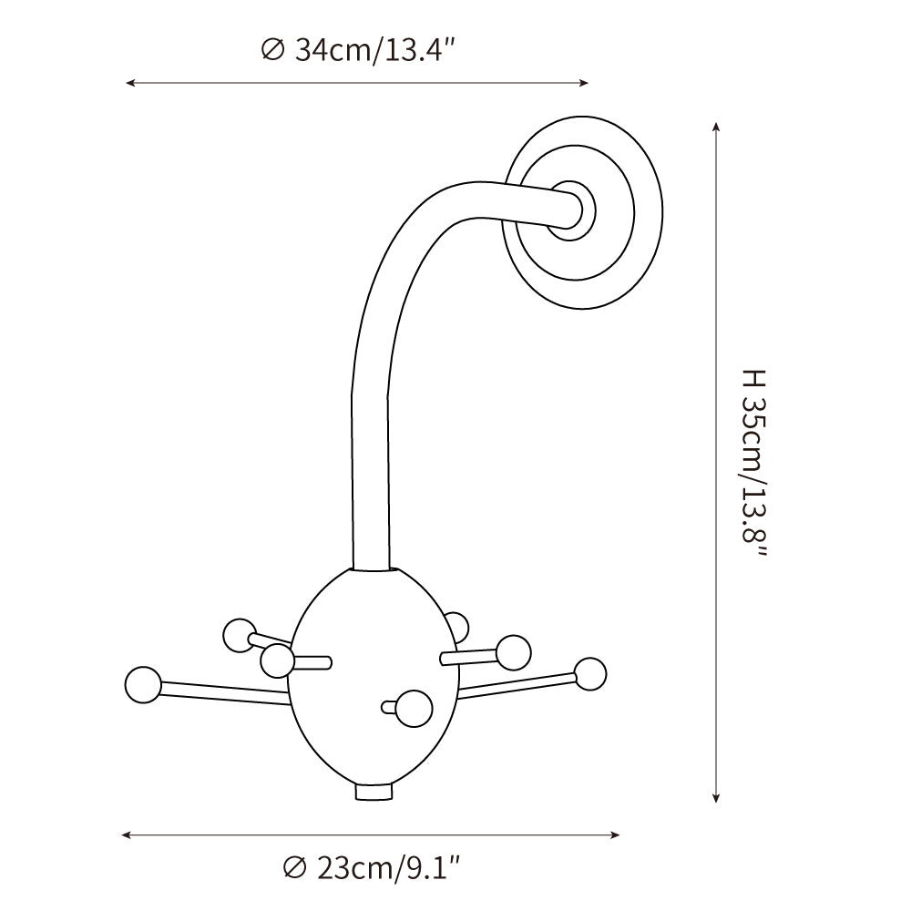 Noruette wandlamp