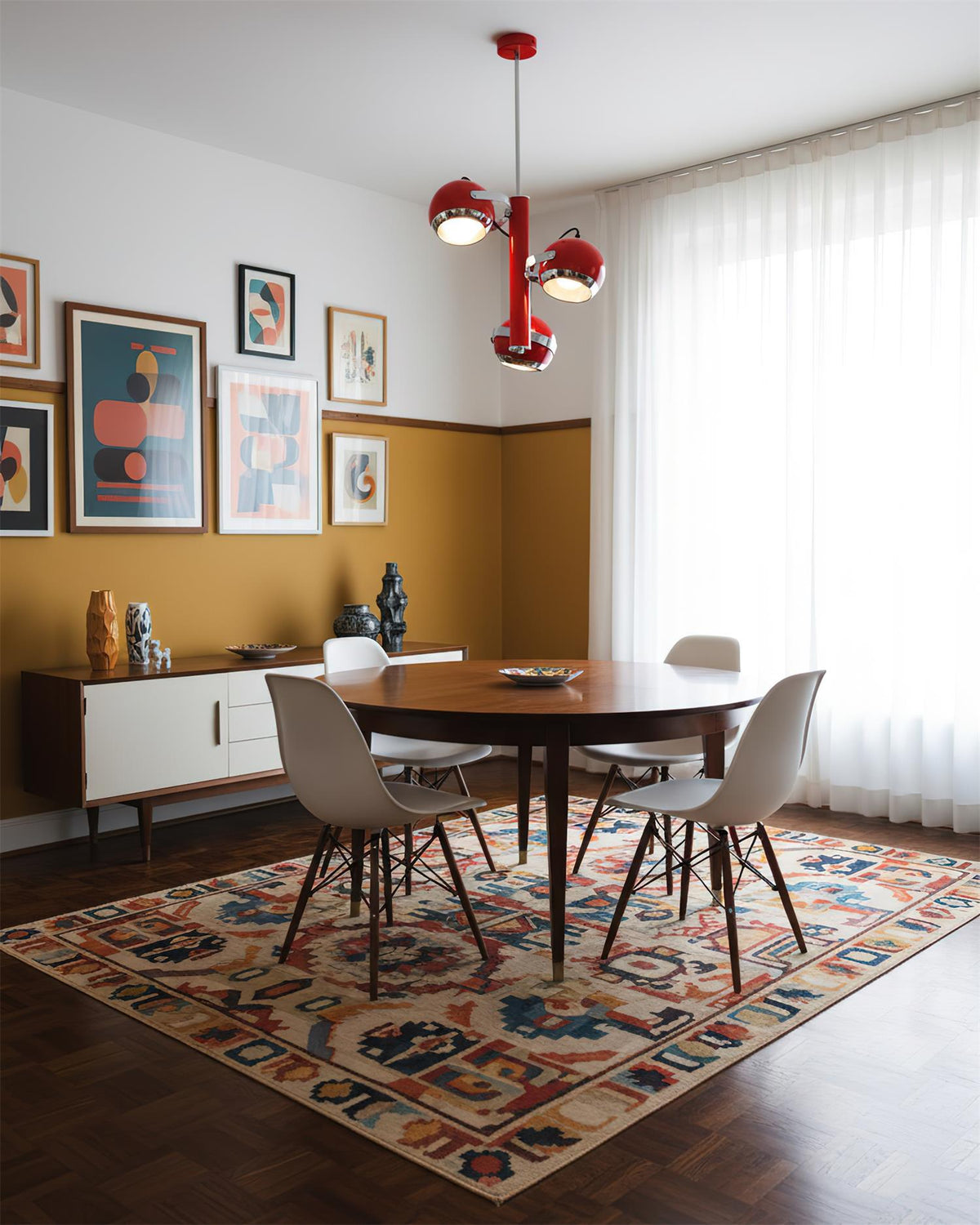 Sorenelle hanglamp Rood Metaal