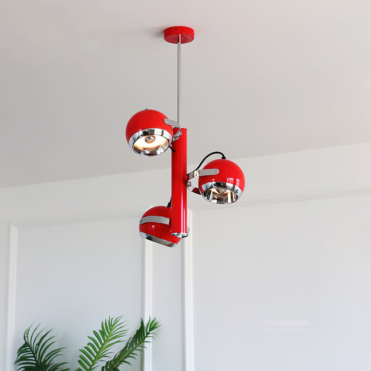 Sorenelle hanglamp Rood Metaal