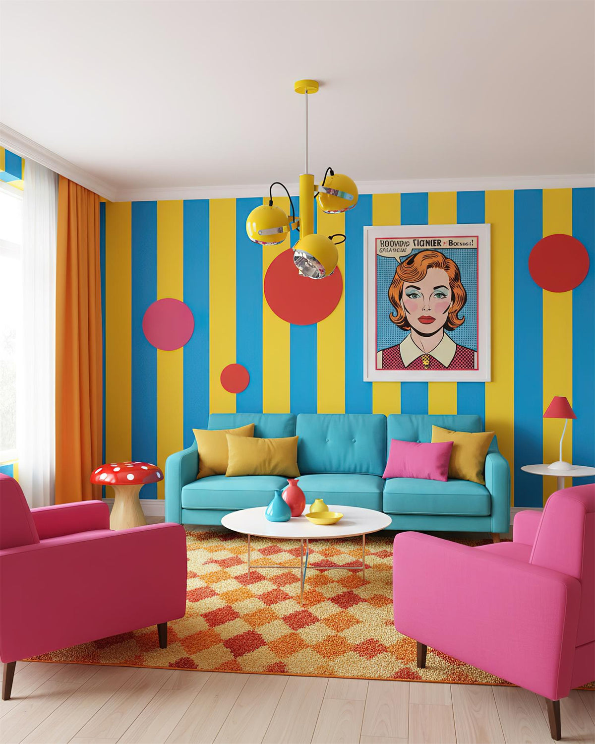 Sorenelle hanglamp Rood Metaal