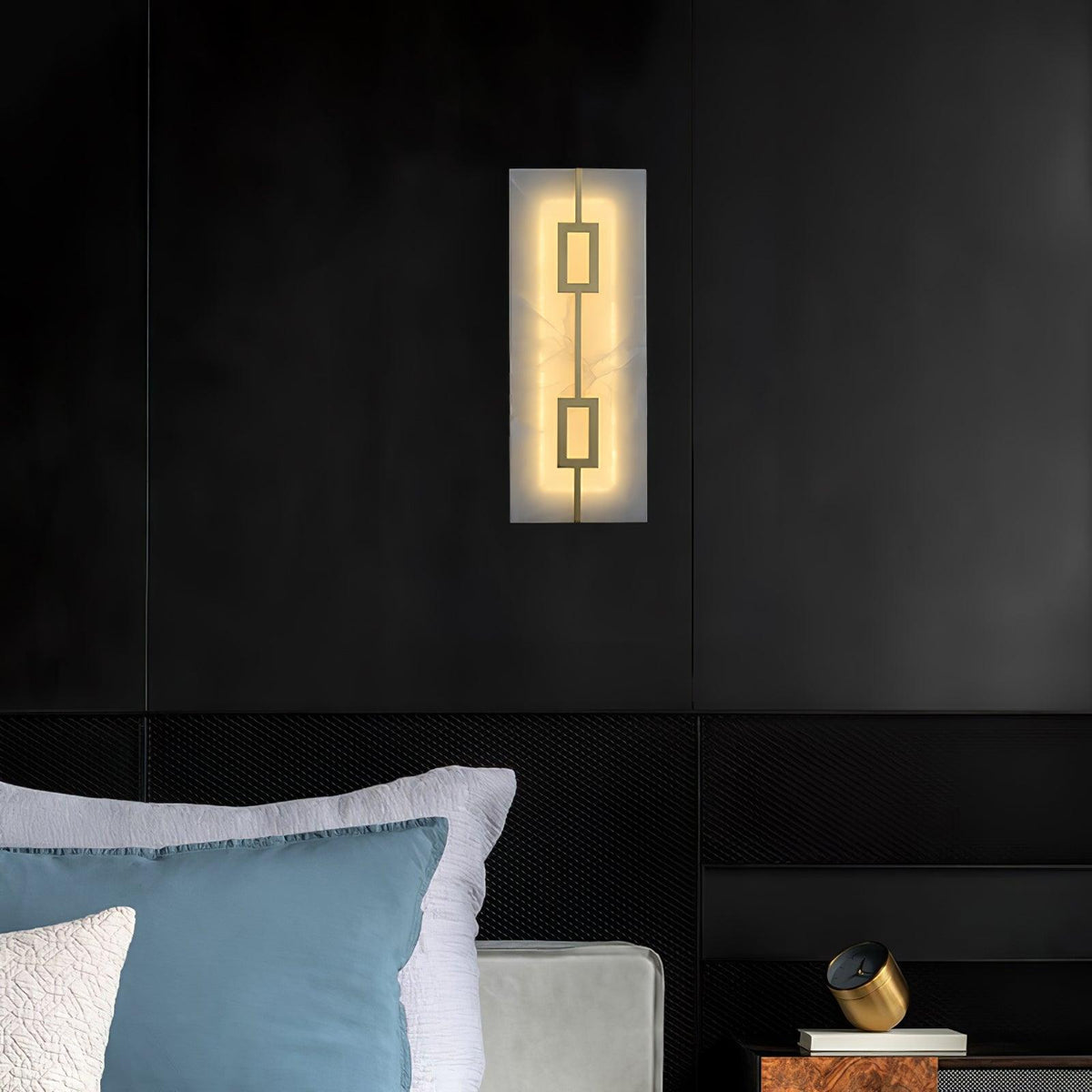 Alvelor geometrische wandlamp met albasten kap